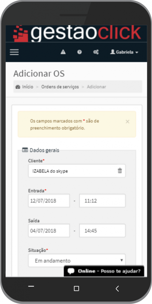 aplicativo para ordem de serviço